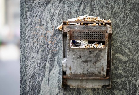 An overfilled ashtray in Friedrichshain, Berlin, 16/08/2024