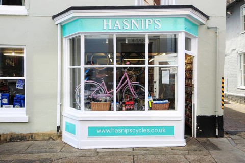 Hasnip's bicycle shop, Woodbridge, Suffolk, England, UK