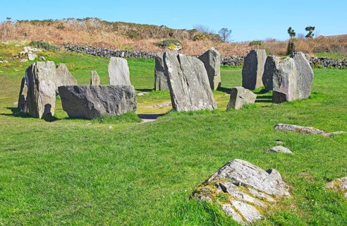 Drombeg stone circle, County Cork, Ireland, Irish Republic, Europe