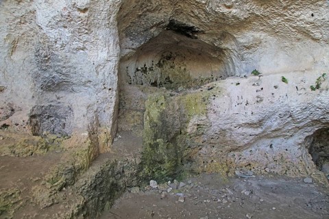 Medieval cave dwellings homes Ghar il-Kbir, Dingli, Malta, Europe
