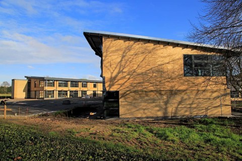 Construction of wood cladded buildings at Riduna park, Suffolk Coastal council, Melton, Suffolk,
