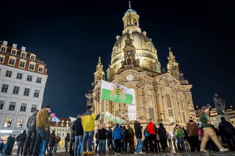 To mark 13 February and the destruction of Dresden in the Second World War, the small right-wing