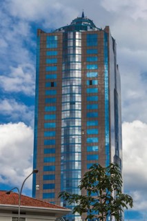 A high-tech modern building in the center of Kuala Lumpur. Malaysia