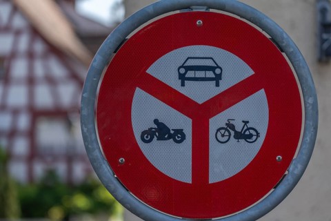 Passage prohibited, Stein am Rhein, Canton Schaffhausen, Switzerland, Europe