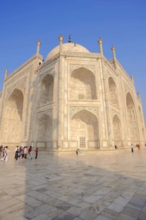 Taj Mahal, built by the Grand Mogul Shah Jahan in memory of his principal woman Mumtaz Mahal, who