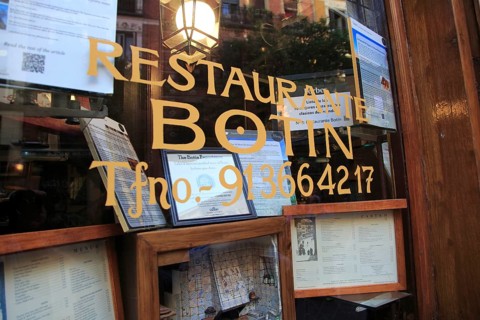 Restaurant Sobrino de Botin, Madrid city centre, Spain from 1725 claims to be one of world's oldest