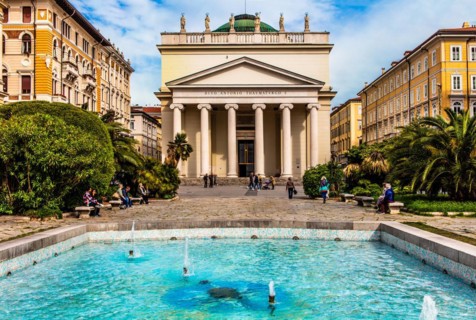 Canale Grande canal ends at the square in front of the church of Sant'Antonio Taumaturgo, in the