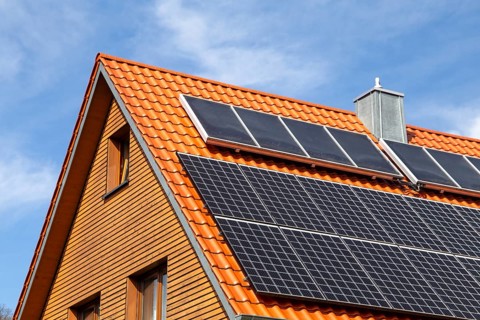 Detached house with photovoltaic system
