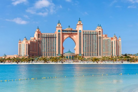 Dubai Atlantis Hotel on The Palm Jumeirah artificial island in Dubai, United Arab Emirates, Asia
