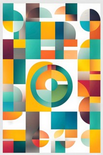 Minimalist rendering showcasing a vibrant abstract painting as a symbol for human resilience, AI