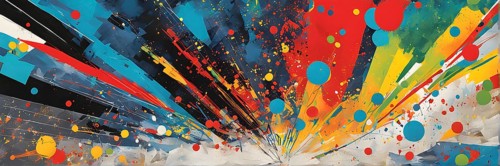 Pop art styled music album illustration featuring abstract crayon patterns and erratic lines in