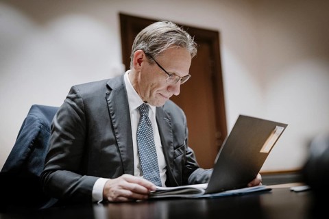 Jörg Kukies (SPD), Federal Minister of Finance, at his inauguration at the Federal Ministry of