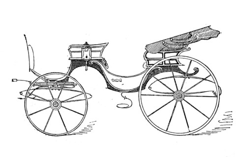 Carriage, hackney carriage, hackney carriage, France, illustration from 1880, historical, digital