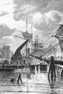 Harbour of Rostock, Baltic Sea, Mecklenburg-Western Pomerania, Germany, sailing ships, masts,