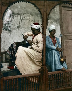 Cairo, Peasants and woman on their way home from the fields, Egypt, Historical, digitally restored