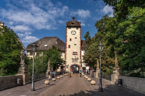 The Upper Tor or Schaffhauser Tor, landmark of the town of Waldshut-Tiengen, Baden-Württemberg,