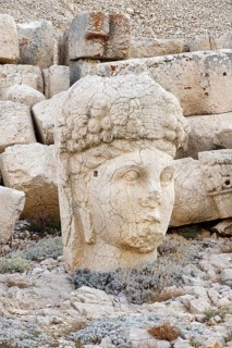 Tyche, Goddess of Commagene statue near the Commagene King Antiochus I tomb on the top of Mount