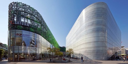 The Forum Mittelrhein shopping centre and the Forum Confluentes with the Mittelrhein Museum,