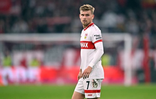 Maximilian Mittelstädt VfB Stuttgart (07) Allianz Arena, Munich, Bavaria, Germany, Europe