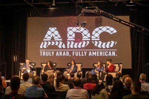 Dearborn, Michigan USA, 13 September 2024, The National Arab American convention, sponsored by the