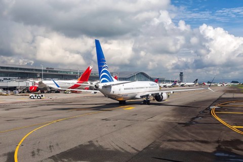 A Boeing 737 MAX 9 aircraft of Copa Airlines with the registration HP-9909CMP at the airport in