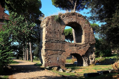 Ruins on Monte Palation, Palatine Hill, Rome, Italy, Europe