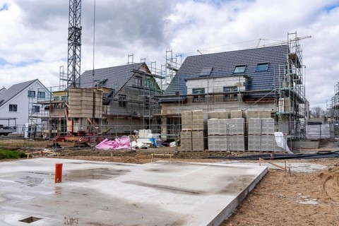 New development district, around 140 detached and semi-detached villas being built in the south of