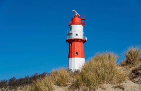 Small Borkum lighthouse, out of service since 2003, still serves as an antenna support for the Ems