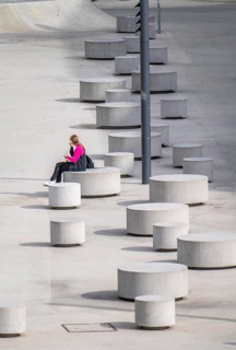 Gustaf-Gründgens-Platz, at the Schauspielhaus Düsseldorf, at Kö-Bogen-2 Haus, North