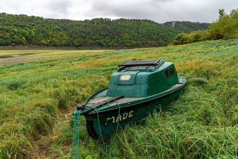 The Edersee, near Waldeck, the third largest reservoir in Germany, currently has only just under