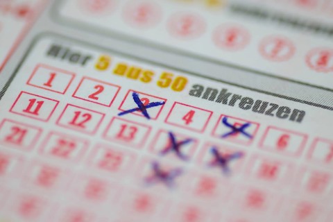 Game ticket, gambling, betting slip, betting slip, Toto, Lotto, EURO JACKPOT, 5 out of 50