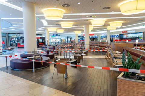 Effects of the coronavirus pandemic in Germany, Essen, Limbecker Platz shopping centre,