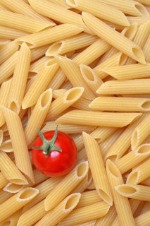 Pasta, Italian penne and tomato