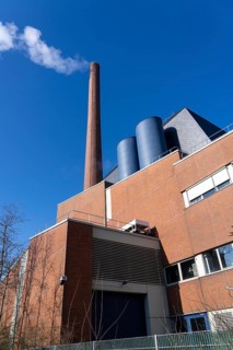 The Igony heating plant in Essen-Rüttenscheid, a district heating plant fuelled by natural gas,