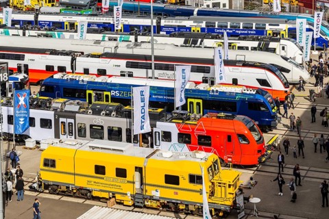InnoTrans 2024. international trade fair for railway and transport technology. Open-air site with
