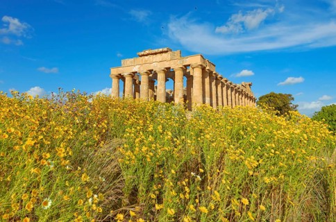 Temple of Hera or Temple E, Selinunte Archaeological Park, Selinunte, Trapani district, Sicily,