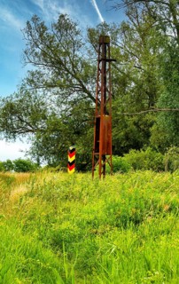 Border area between Germany and Poland, Lower Oder Valley National Park, Brandenburg, Germany,
