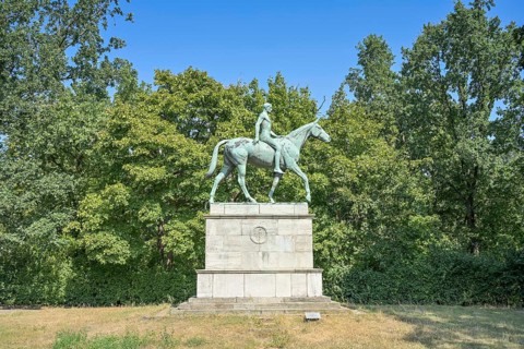 Equestrian Monument, Treskowallee, trotting track, Karlshorst, Lichtenberg, Berlin, Germany, Europe