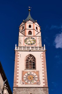 Church tower, bell tower, parish church, parish church of St. Nicholas, Merano, Merano, South