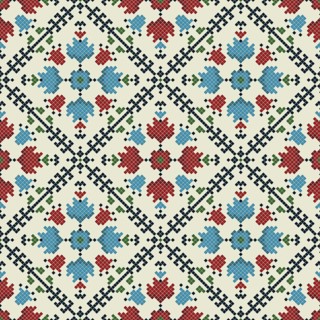 Traditional Bulgarian embroidery vector pattern