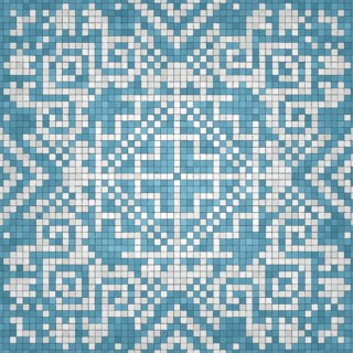 Mosaic tiles background, seamless vector pattern