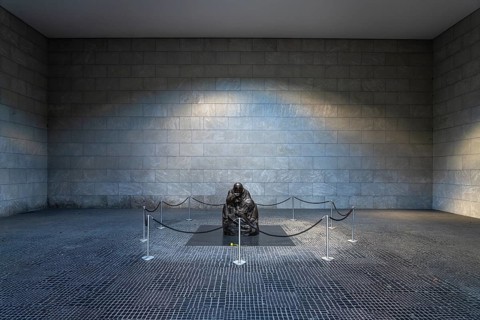 Sculpture Mother with dead son by Käthe Kollwitz in the interior of the Neue Wache, Berlin,