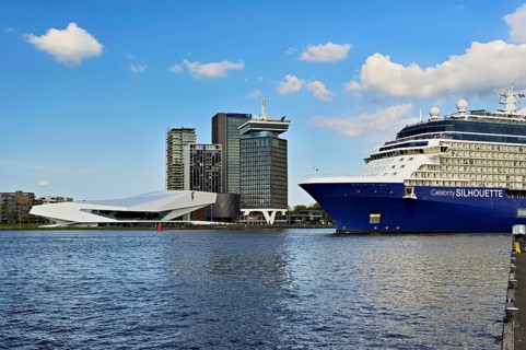EYE Film Instituut Nederland, eye Filmmuseum cultural centre, A'DAM Tower and A'DAM lookout, in the