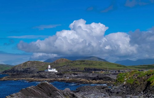 Lighthouse at Cromwell Point, Valentia Island, County Kerry, Ireland, Europe