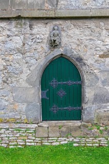 Side portal, former monastery church, church, Wittenburg, Elze, Lower Saxony, Germany, Europe