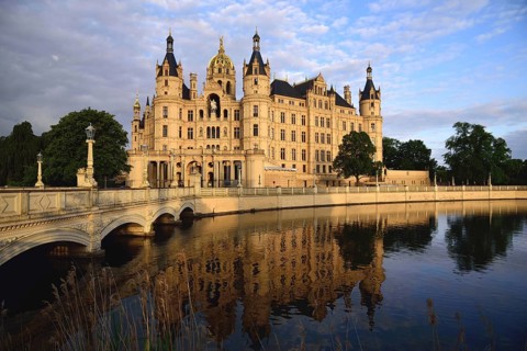 Europe, Germany, Mecklenburg-Western Pomerania, Schwerin, Schwerin Castle, built 1845 to 1857 in