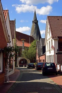 Europe, Germany, Lower Saxony, Altes Land near Hamburg, Hamburg Metropolitan Region,