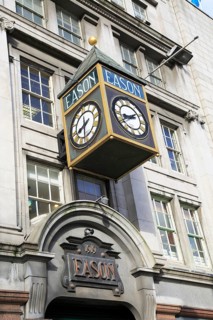 Eason shop clock, O'Connell street, city of Dublin, Ireland, Irish Republic, Europe