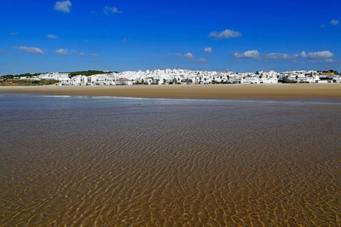 Sandy beach at Conil de la Frontera, Cadiz Province, Spain, Europe