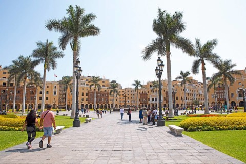 Plaza Major or Plaza de Armas, Lima, Peru, South America